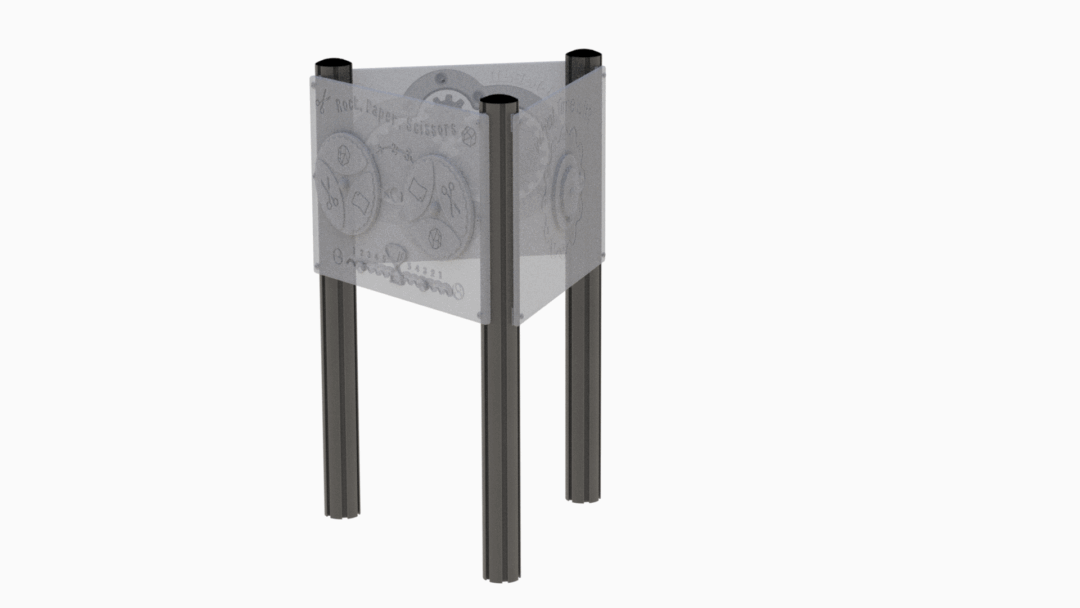 Stolpe til tre aktivitetspaneler