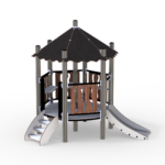 Villmark lekehus med liten sklie