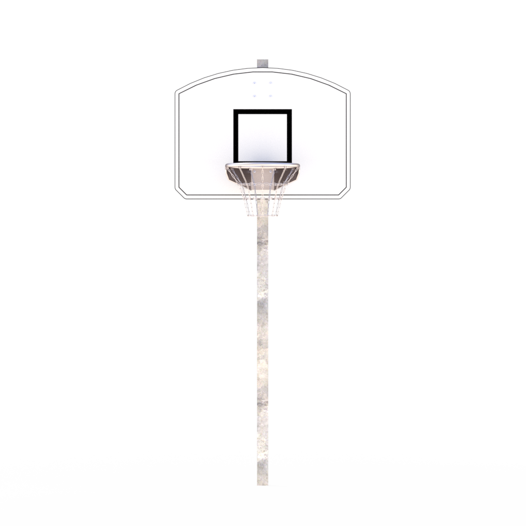 Basketballstativ med kurv frittstående, regulerbar