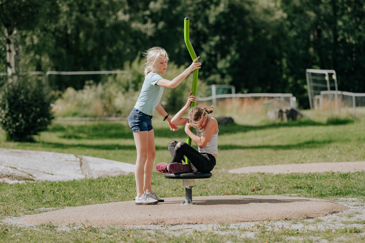 Spinner karusell på skole