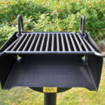 Grill 50 cm med trinnløs justerbar grillrist