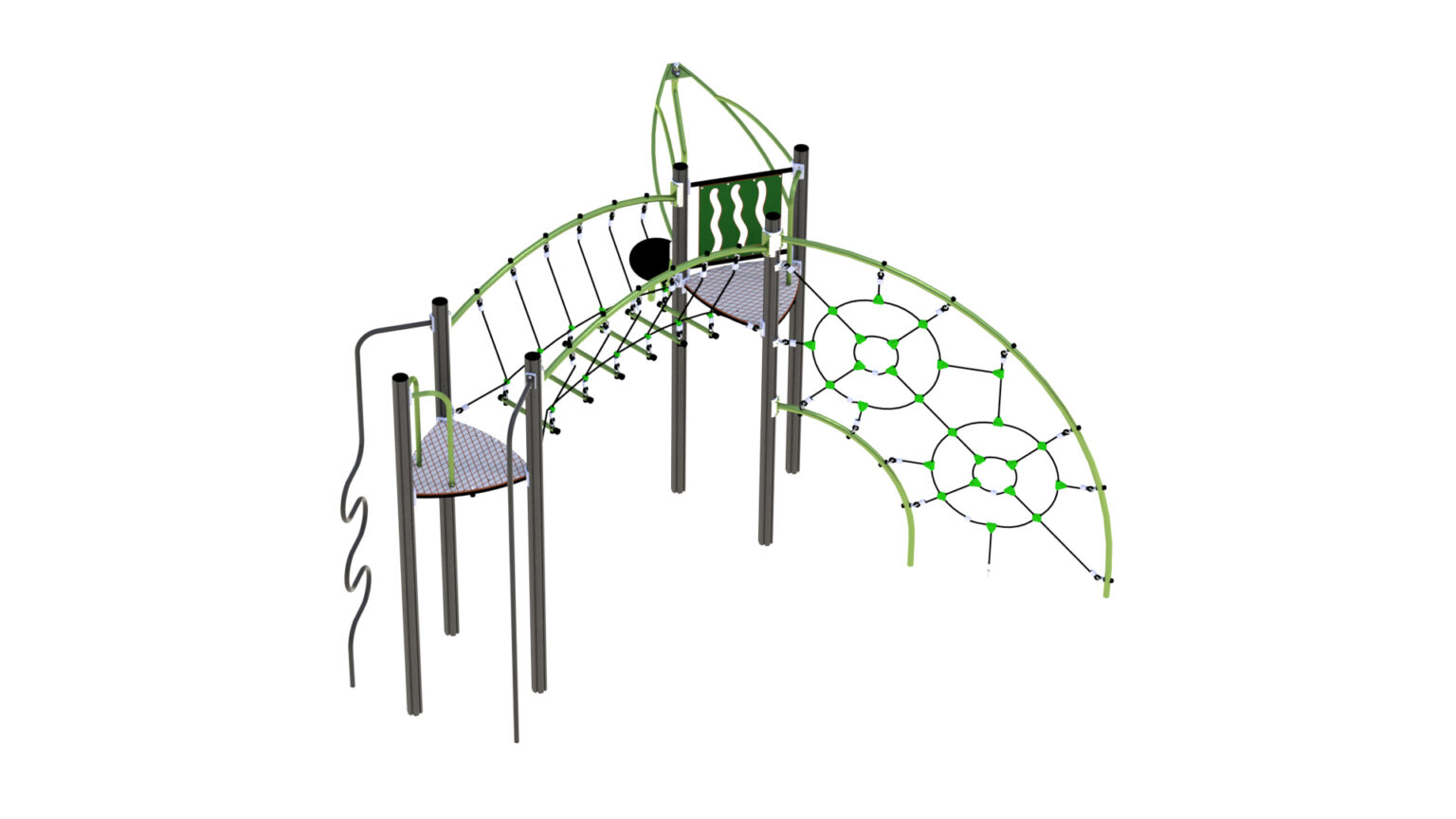 Klatreapparat for lekeplassen