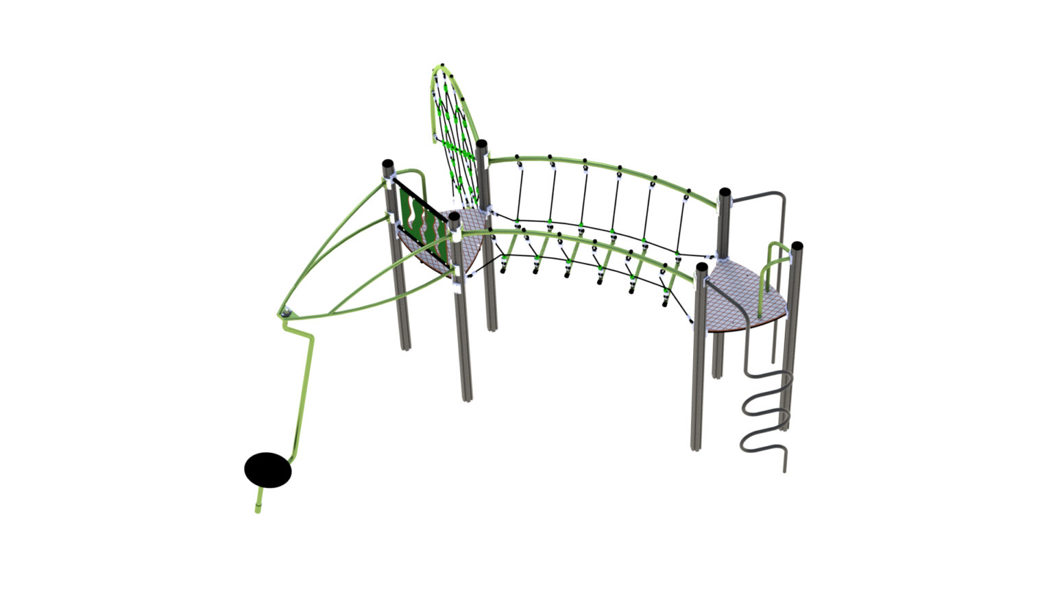 Klatreapparat for lekeplassen