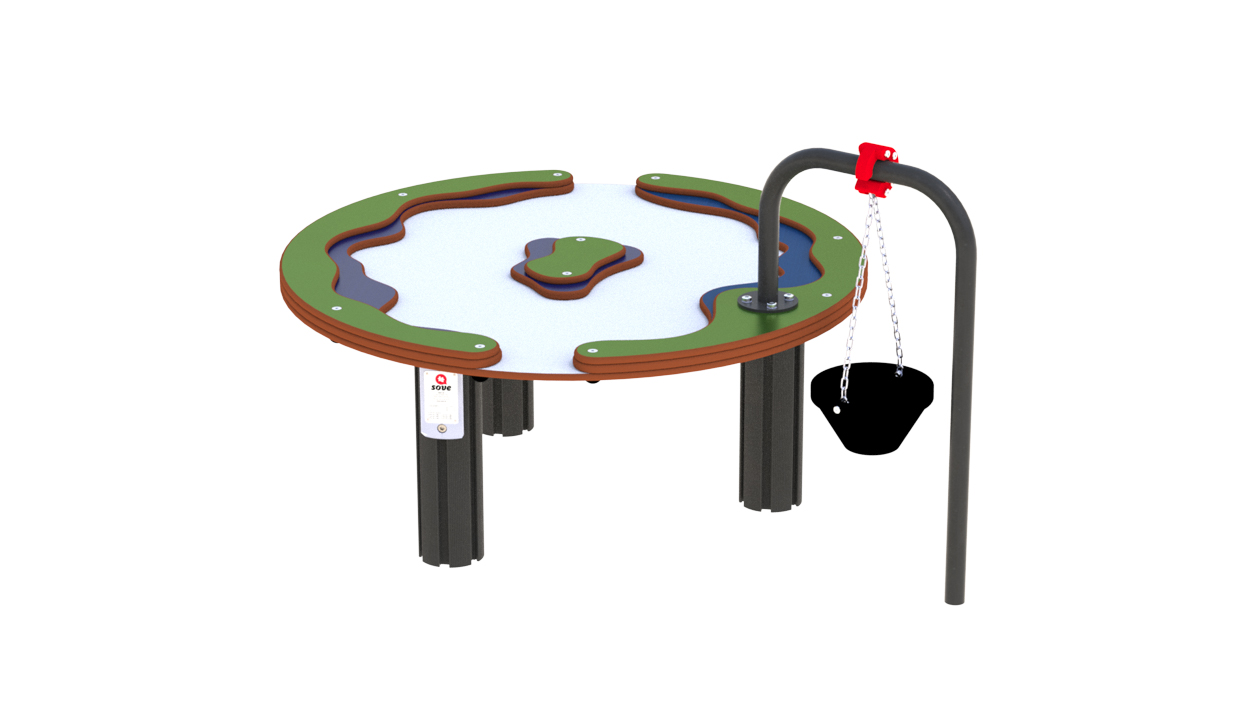 Vann og sandbord med kran Vann og sandbord med kran