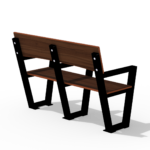 Seniorbenk 2 seter m/midtarmlene