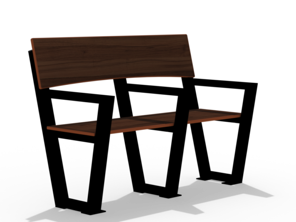 Seniorbenk 2 seter m/midtarmlene