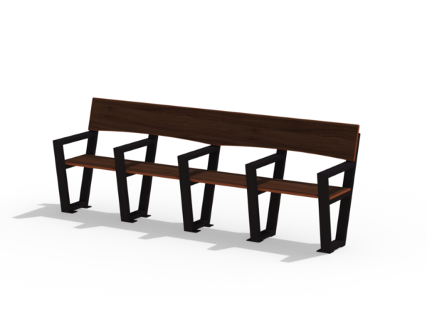 Seniorbenk 4 seter m/midtarmlene