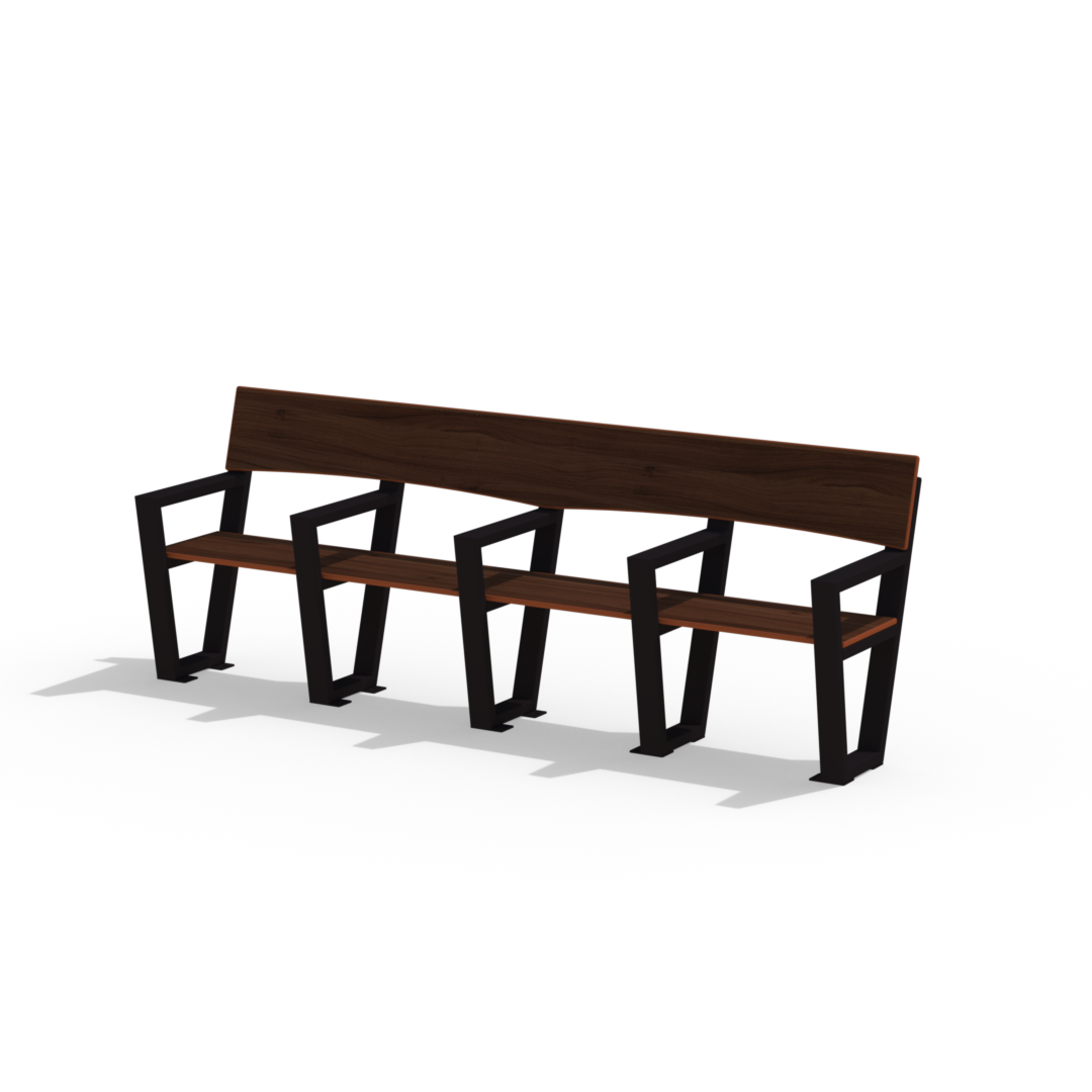 Seniorbenk 4 seter m/midtarmlene